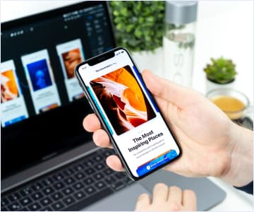 Mobile phone and laptop